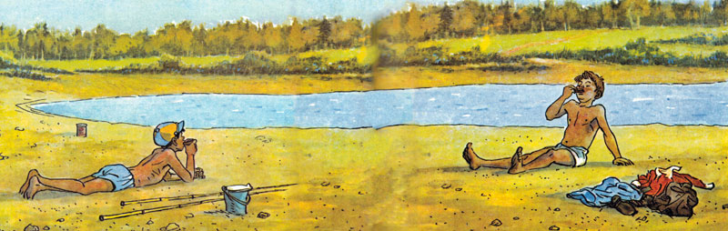 Ребята на речке