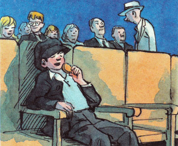 Костя сидит в кино