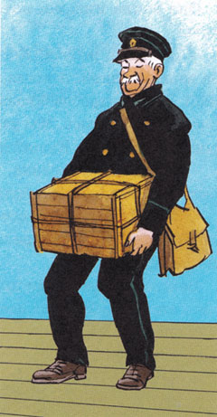 Почтальон с ящиком
