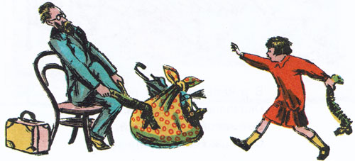 Рассеянный одевается