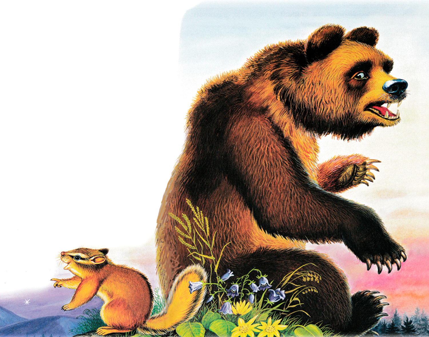 Бурундук и медведь