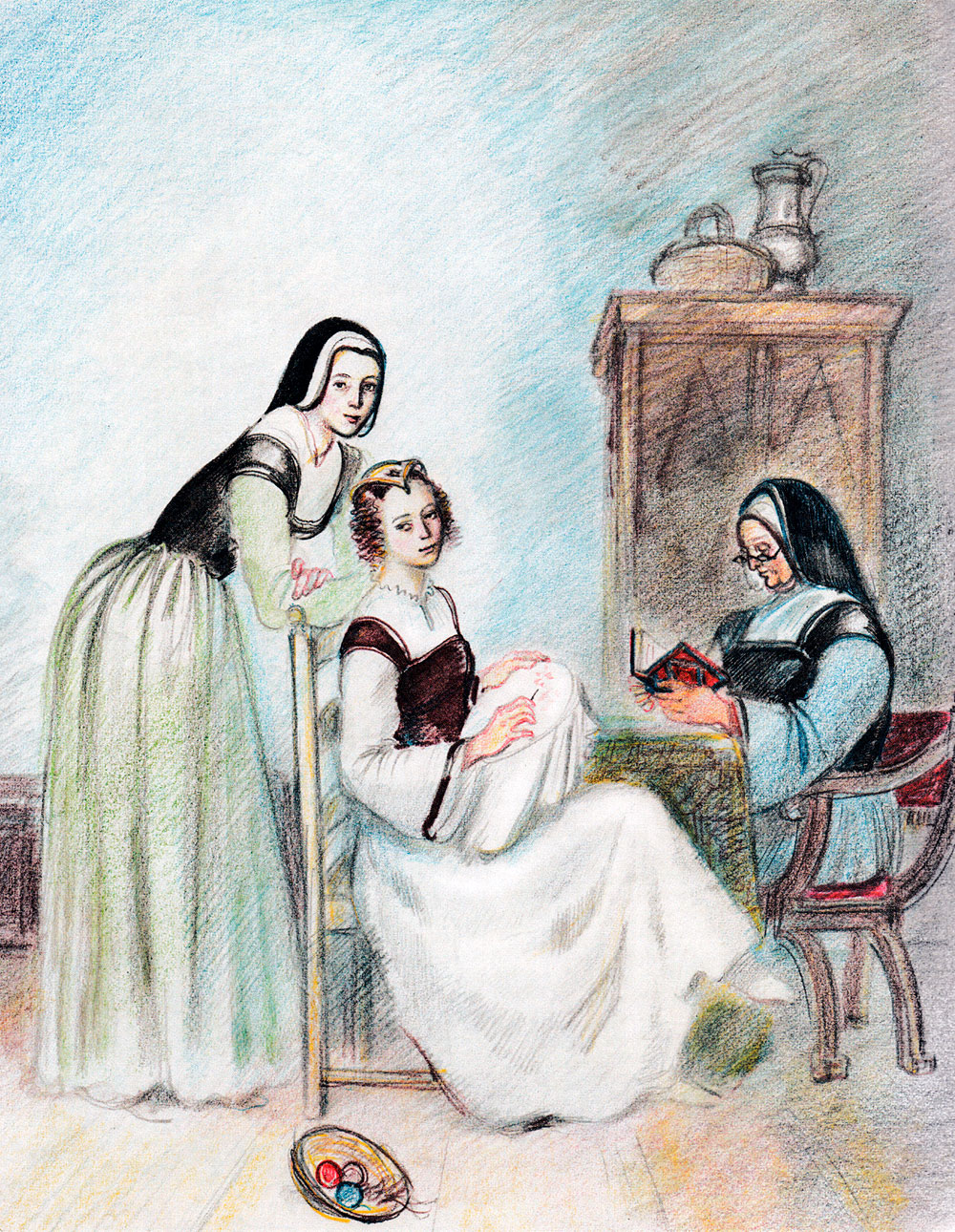 Дама и ее дочери