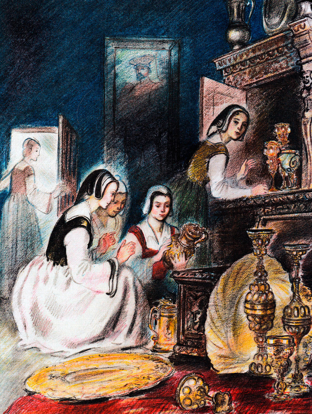 Девушки смотрят богатства