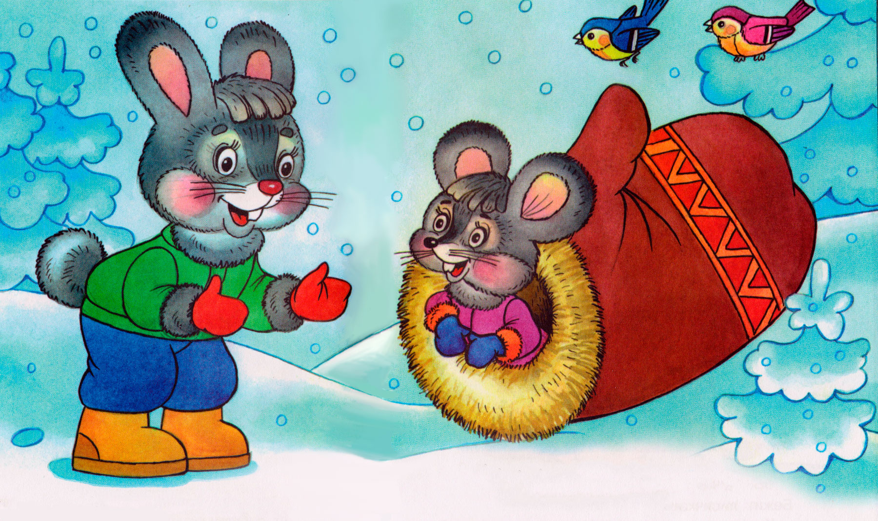 Зайчик и рукавичка