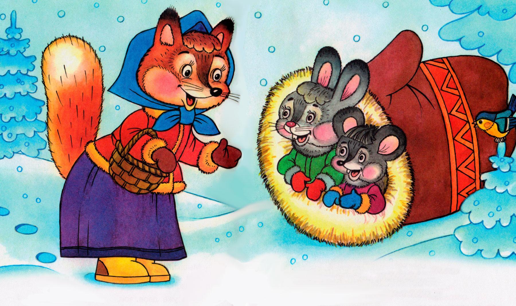 Лисичка и рукавичка