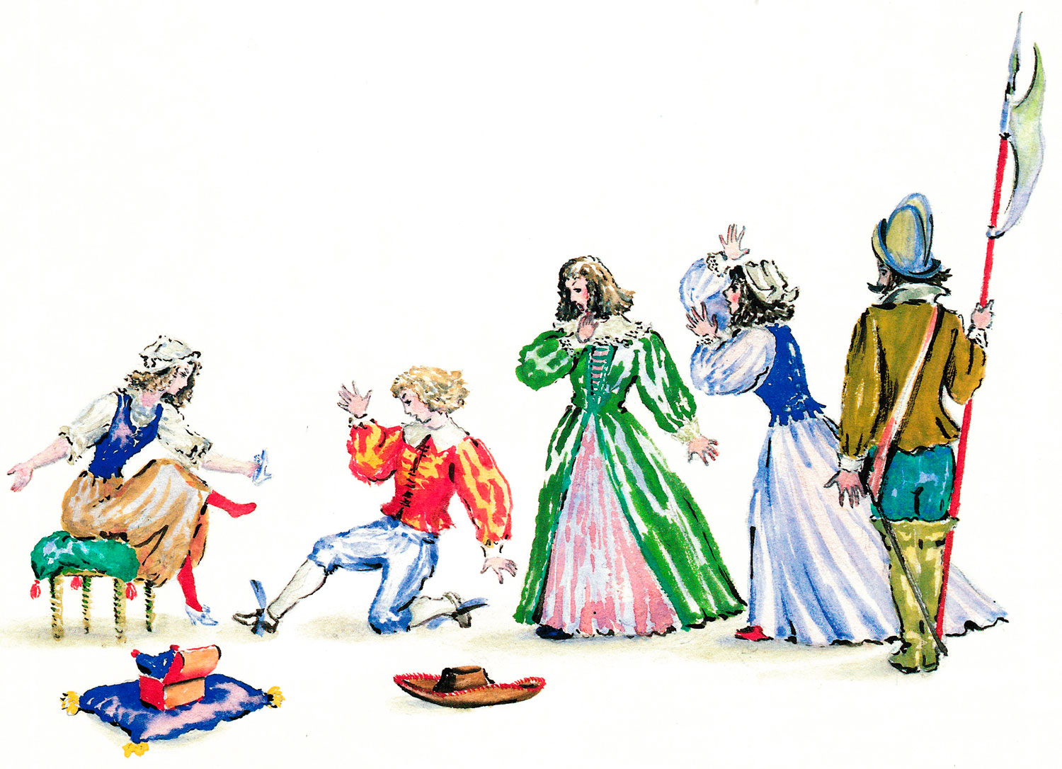 Золушка примеряет туфельку