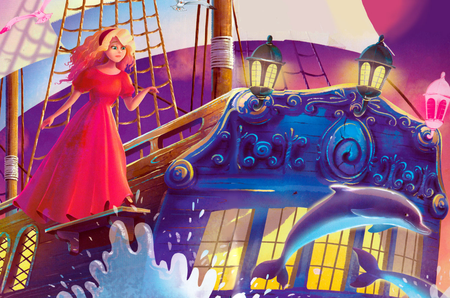 Русалочка на корабле