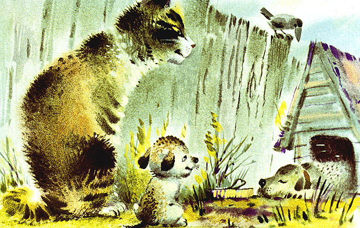 Щенок и полкан в будке