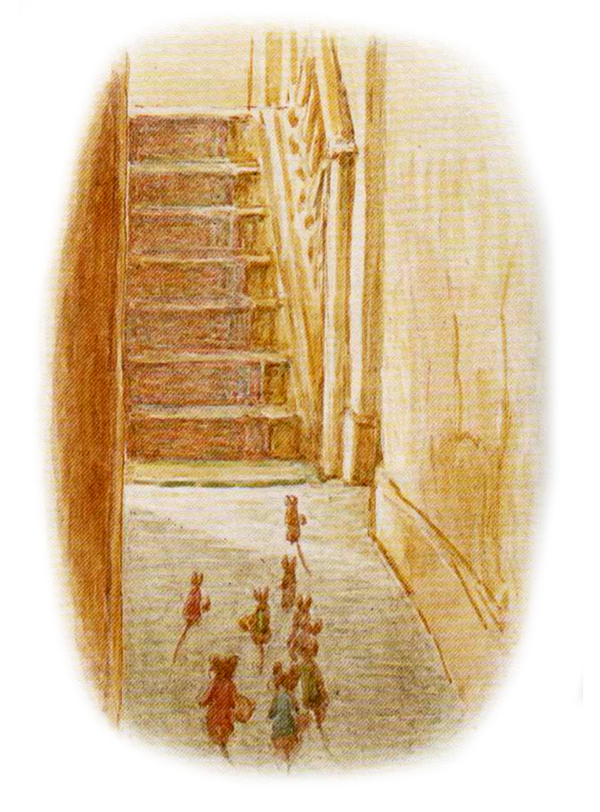 Мышата бегут по коридору