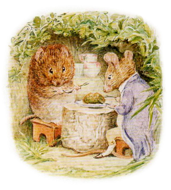 Мышата сидят за столом