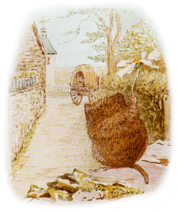 Мышонок смотрит вслед повозке