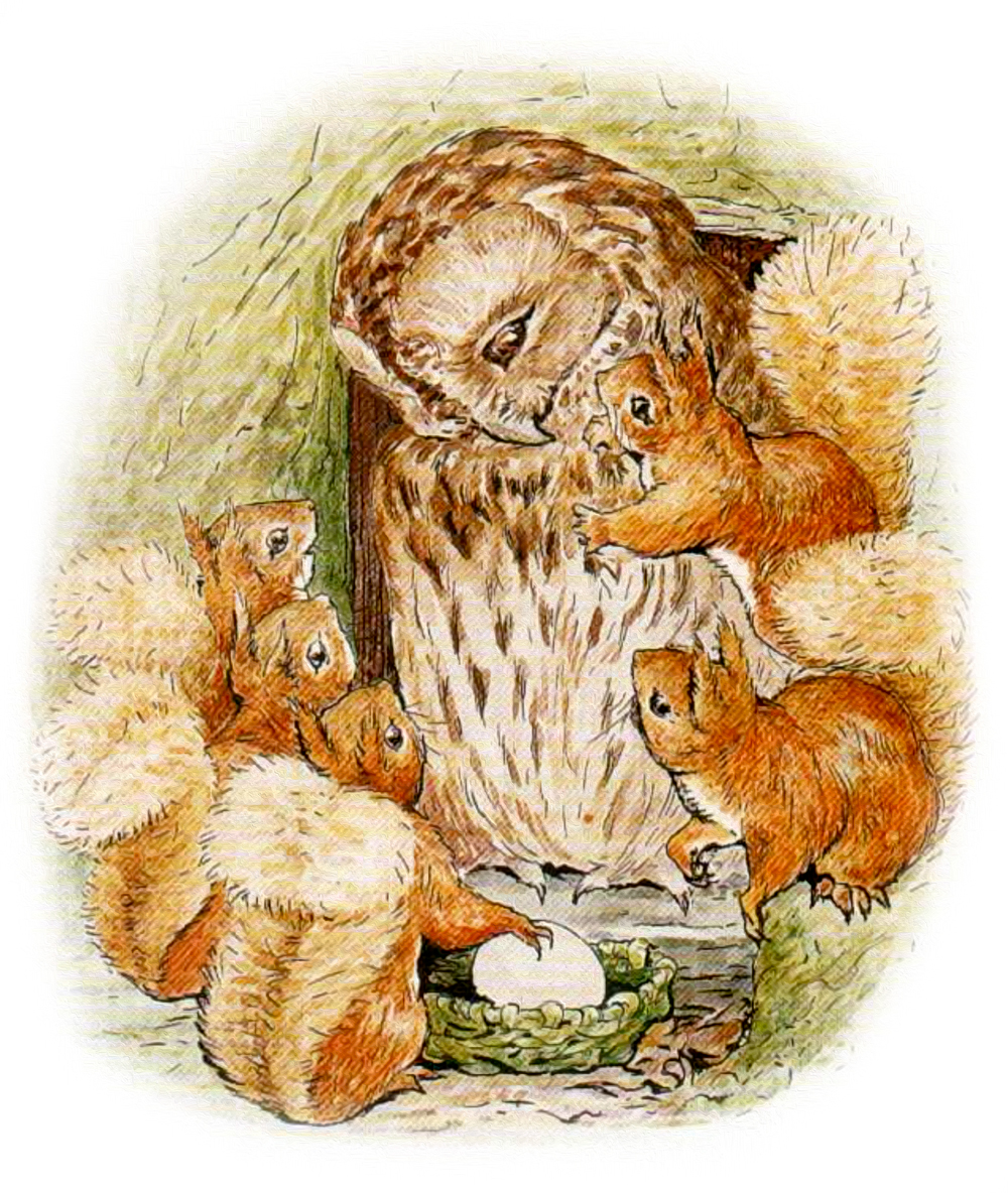 Филин с яйцом