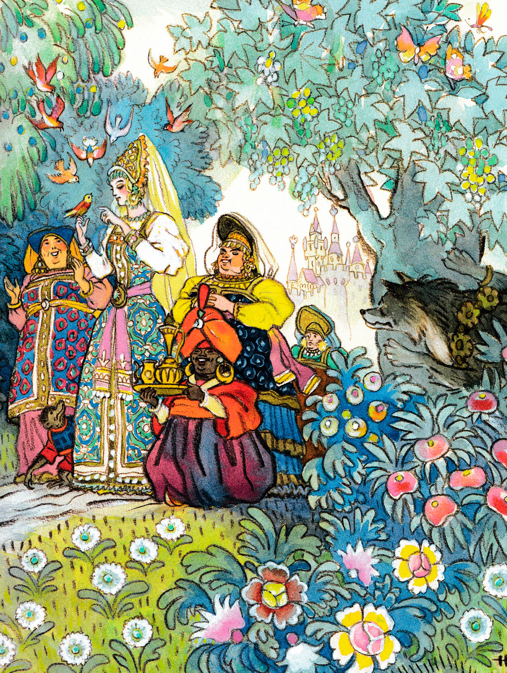 Елена-прекрасная гуляет по саду