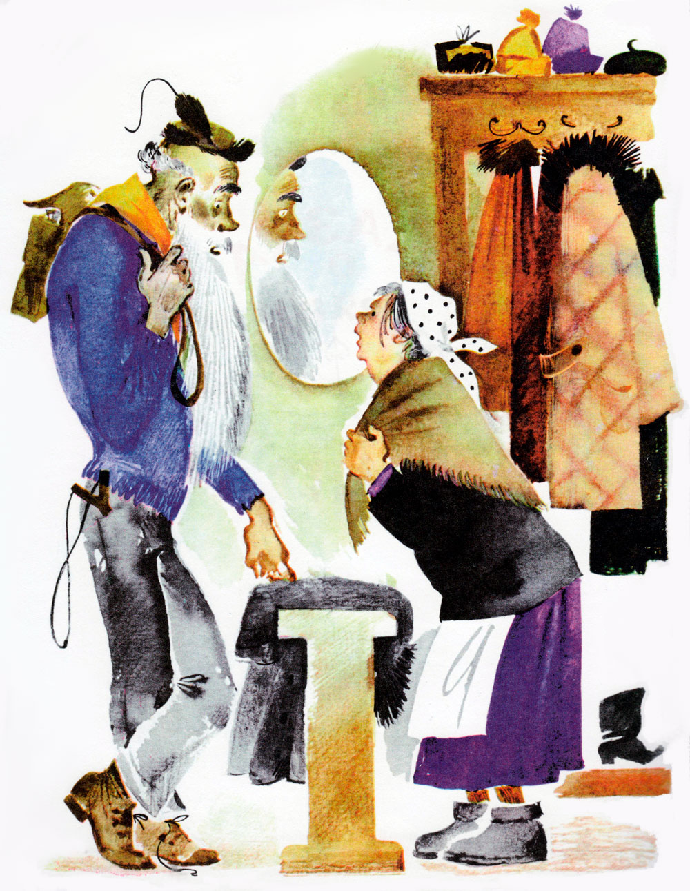 Петя в гардеробе