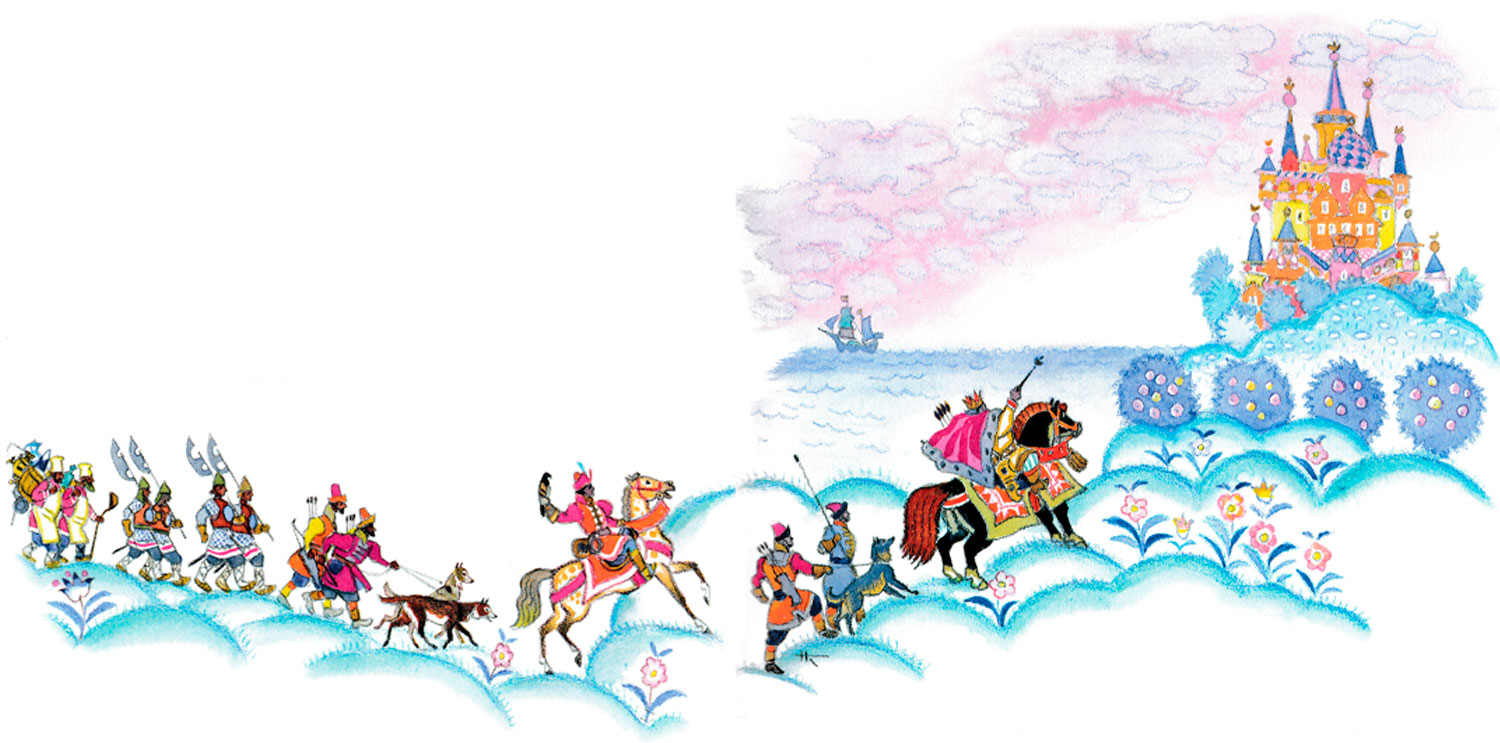 Царское войско идет на дворец