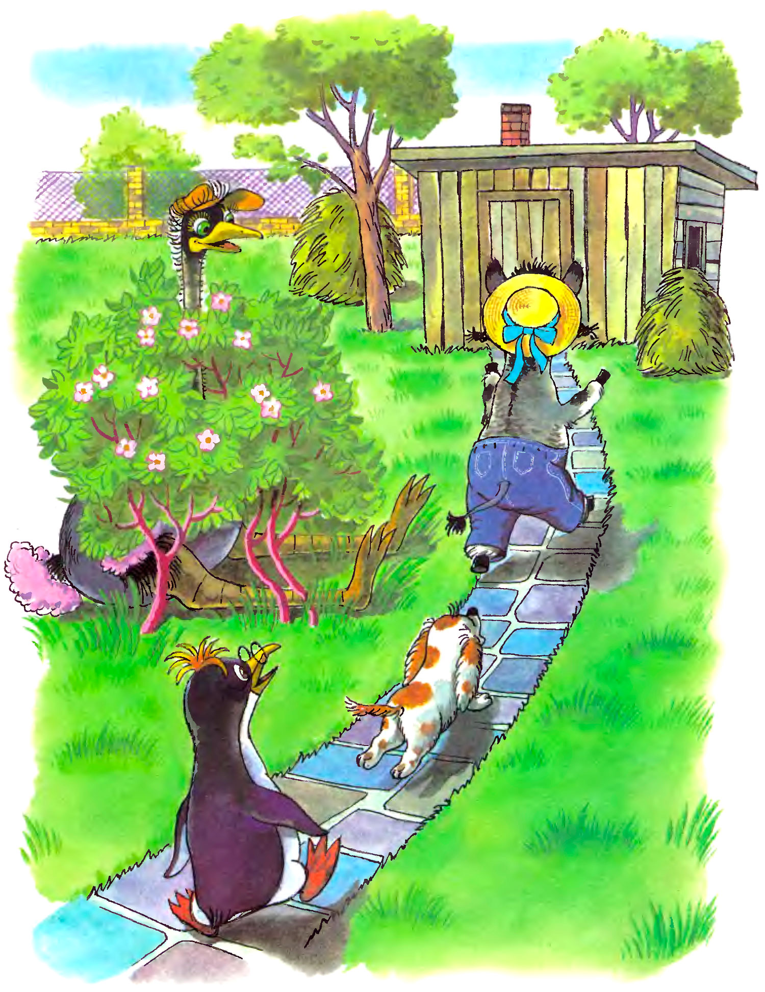 Мафин, пингвин и собачка