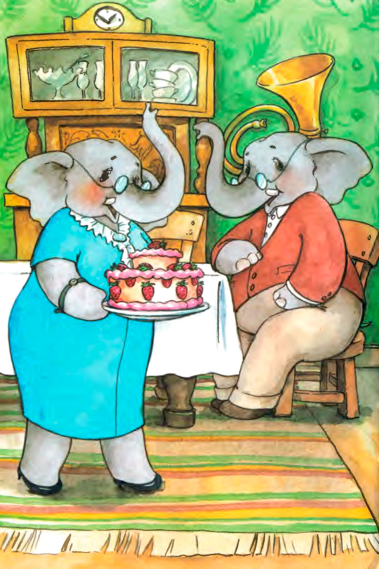 Мама слониха с тортом