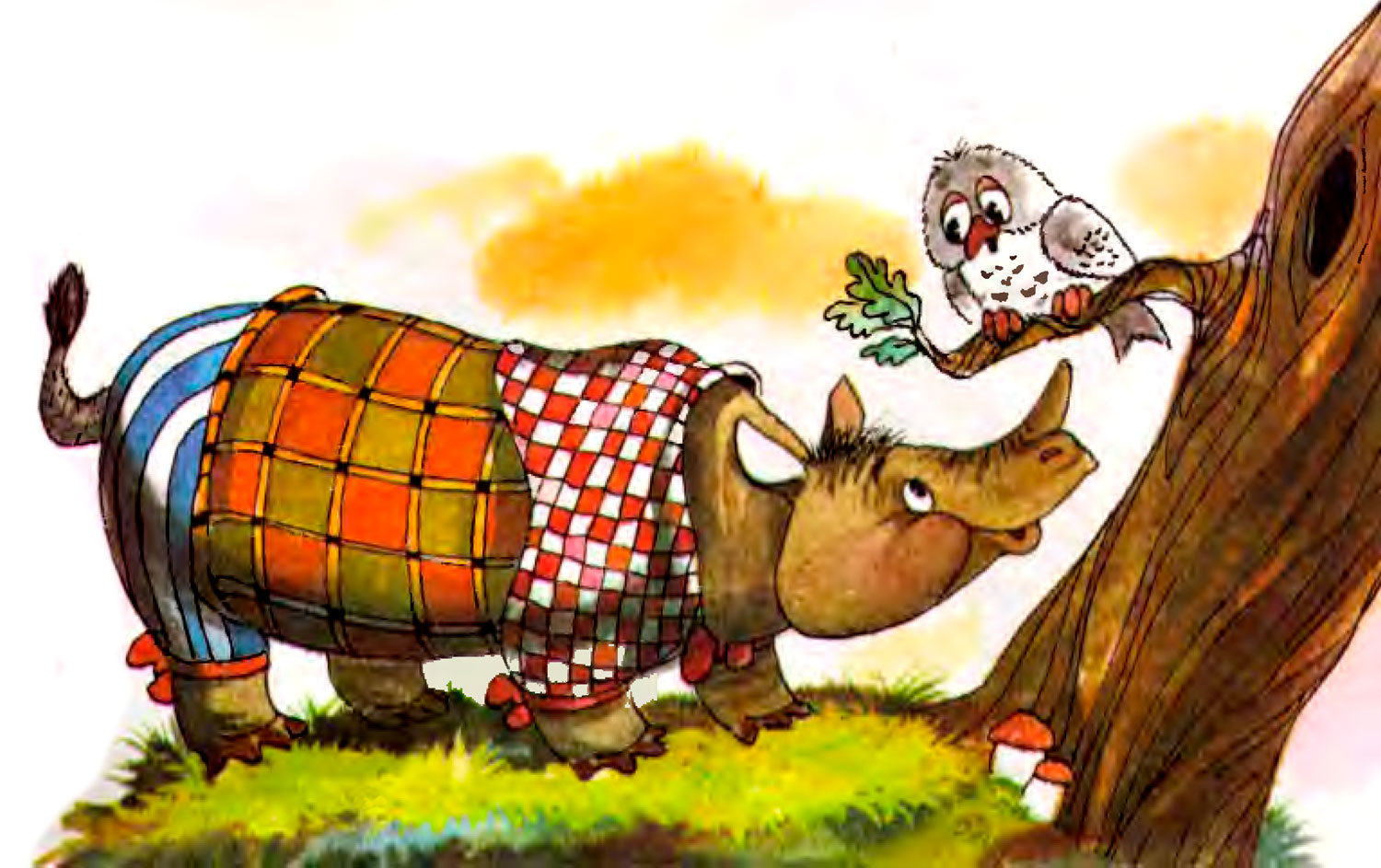 Носорог Сэм и сова