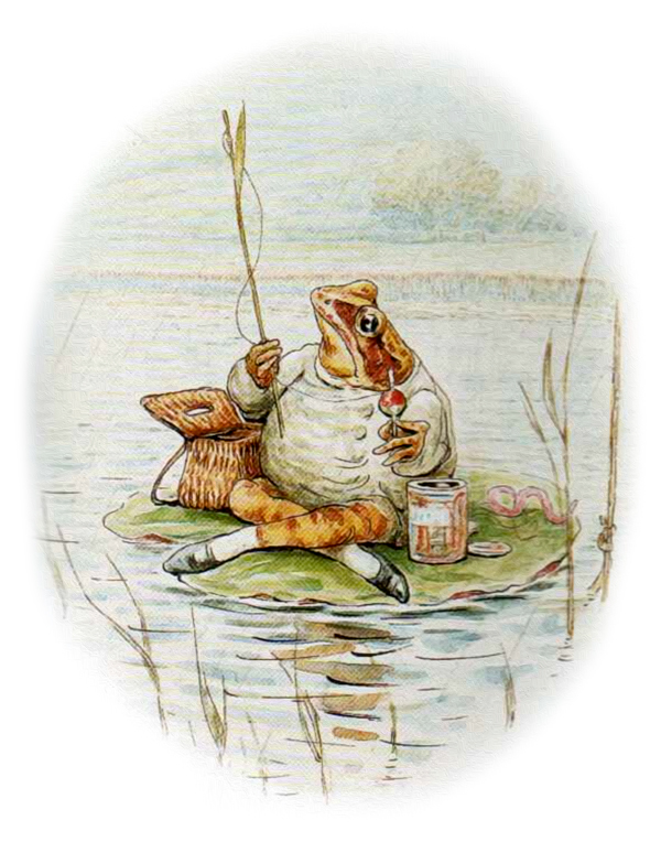 Лягушонок сидит скрестив ноги