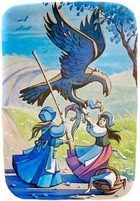 Орел пытается забрать гнома