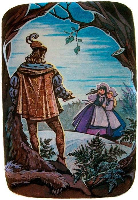 Беляночка и Розочка встретили принца