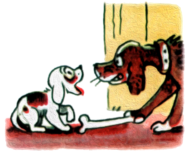 Собака и щенок