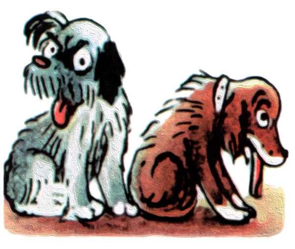 Две большие собаки устали