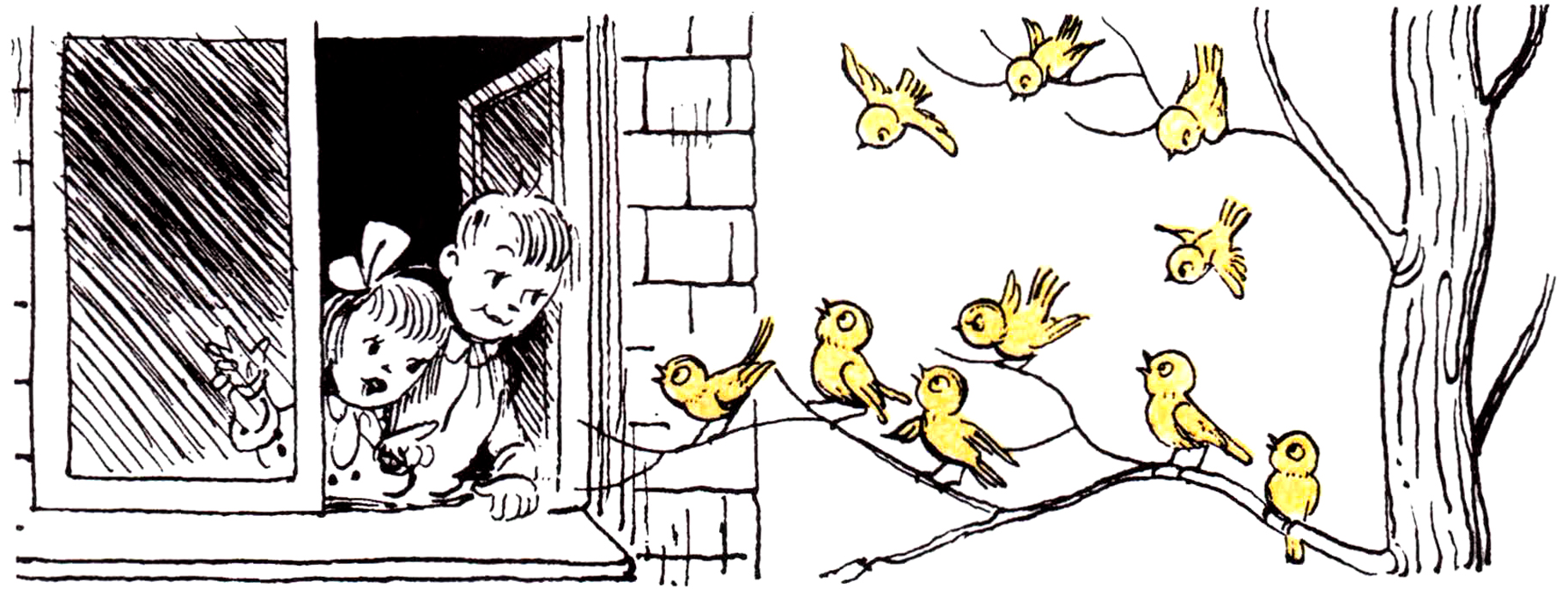 Прилетели много птичек