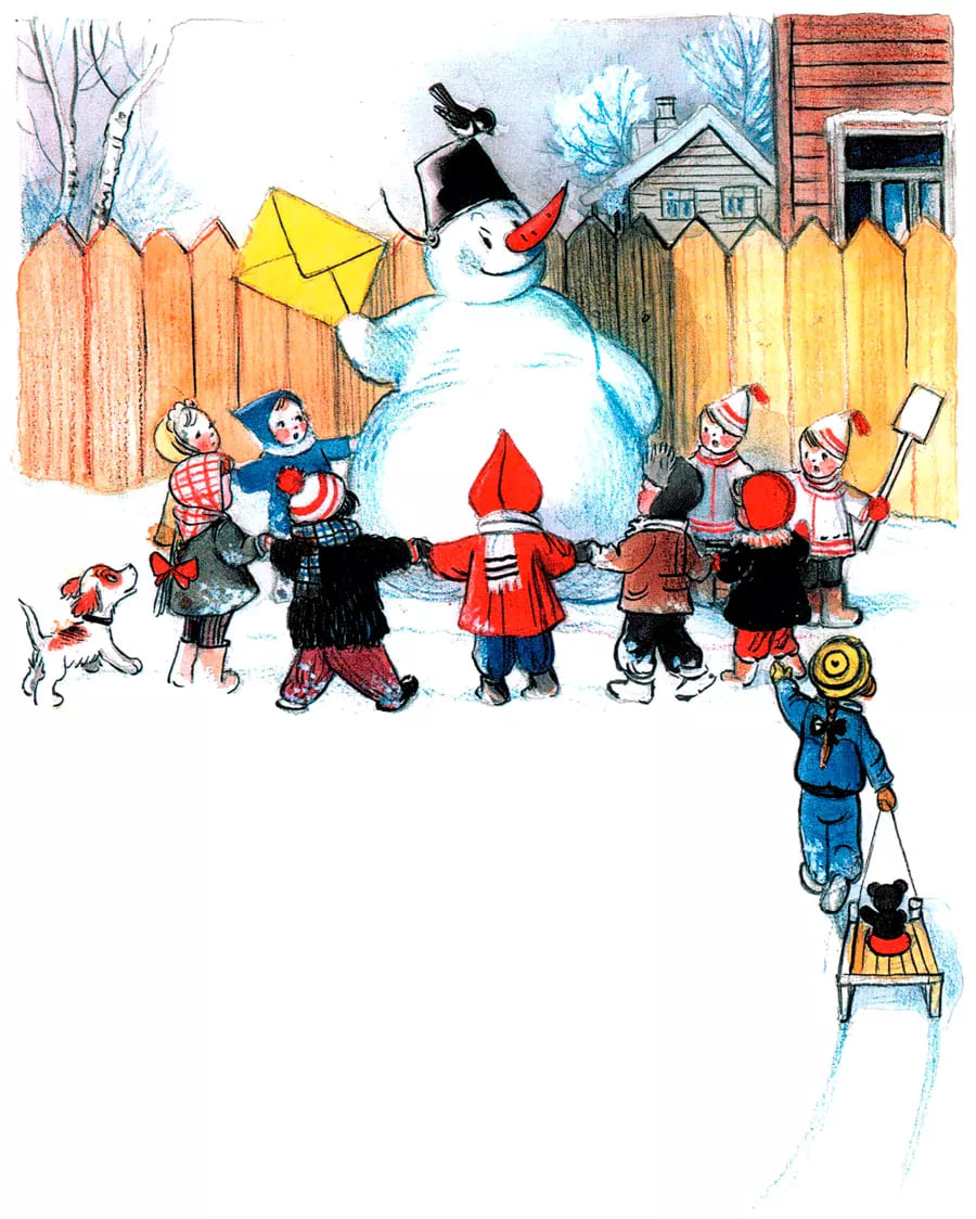Дети и Снеговик