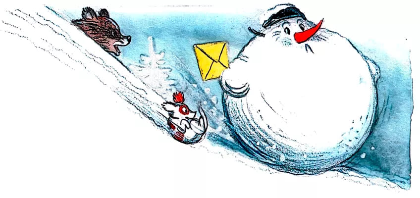 Снеговик катится