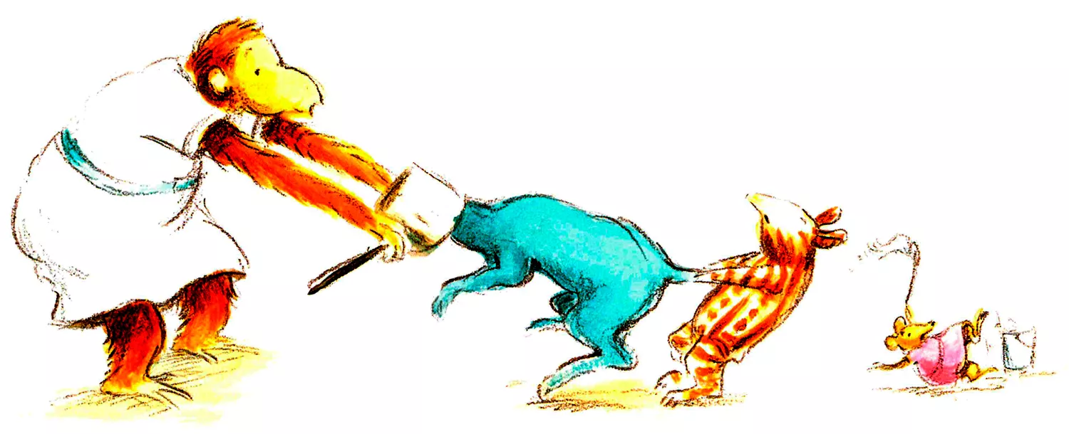 Обезьяна и собачка