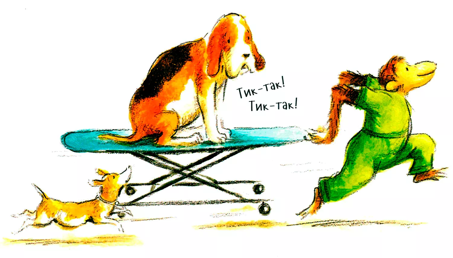 Пёс на носилках