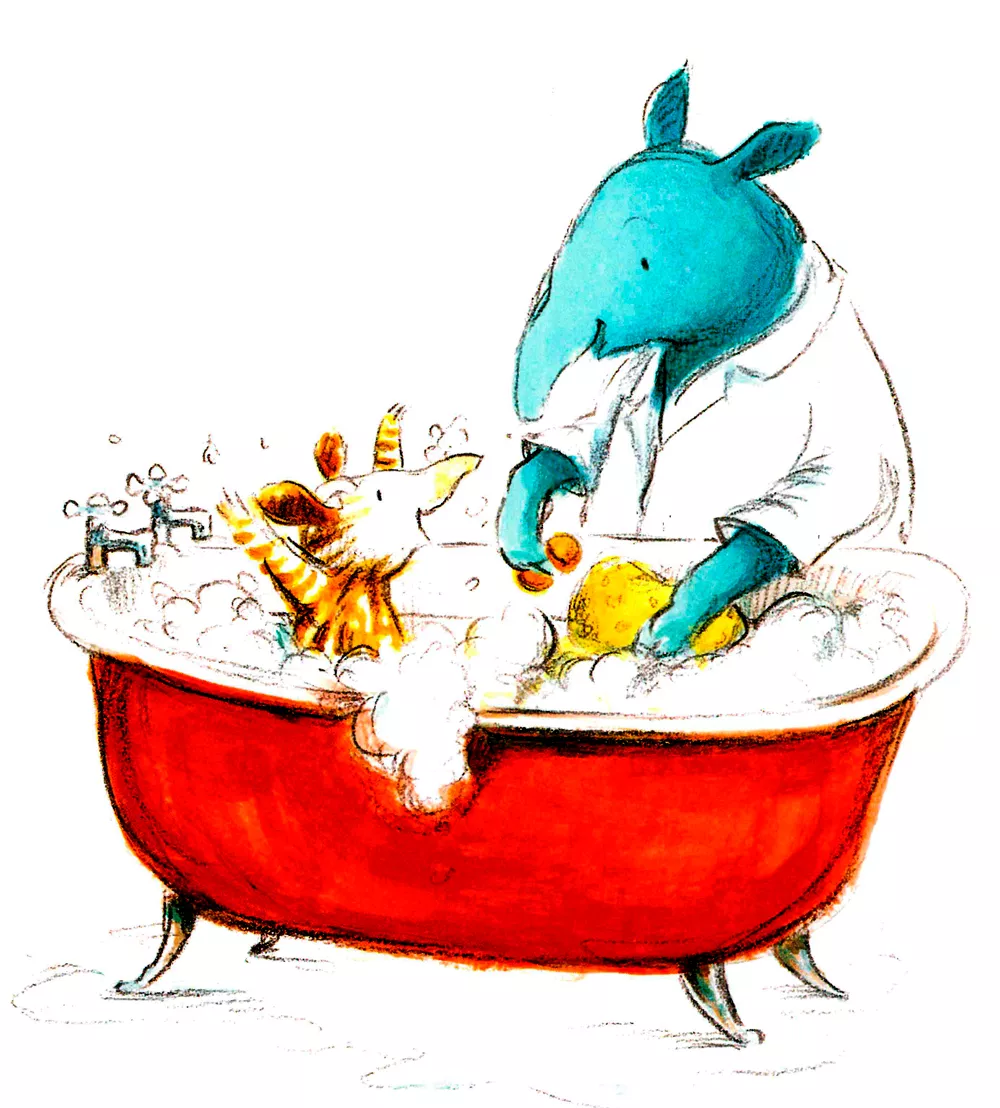 Терри в ванной