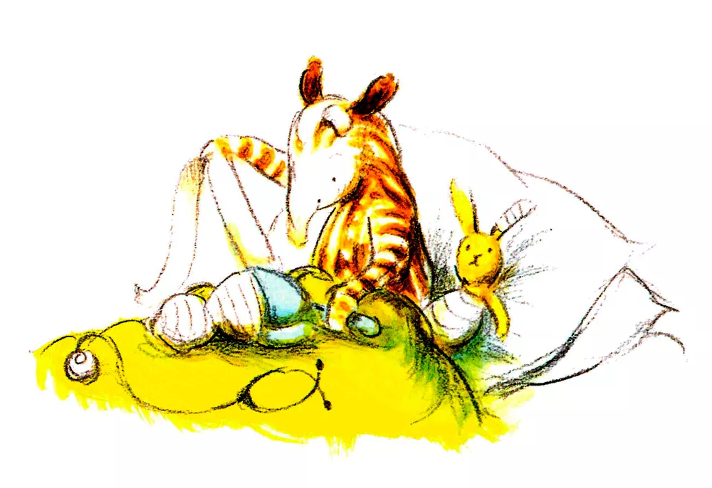 Терри делает повязку игрушке